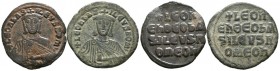LEO VI. Set consisting of 2 follis of the Byzantine emperor Leo Vi between 886-912 AD TO EXAMINE.