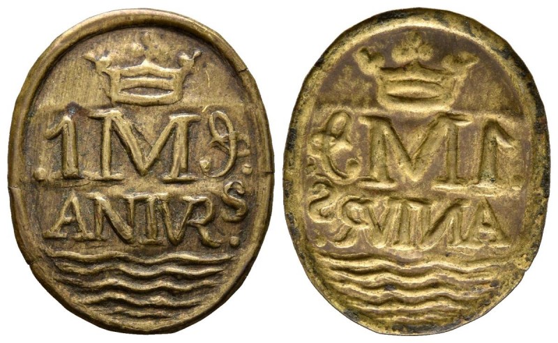 BARCELONA, Santa Mar\u00eda del Mar. Pellofa. (La. 0.30g \/ 18mm). (Cru.L. 1237)...