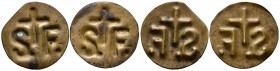 SANT FELIU DE CODINES. Interesting set of 2 Pellofas (Cru.L. 2097). In both Cross between S and F. Different states of conservation. TO EXAMINE.