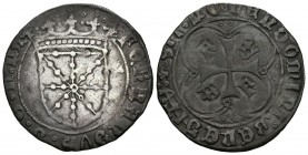 FERNANDO I (1512-1516). Real. (Ar. 3.16g \/ 26mm). Navarre. (Cru.VS 1316.7). VG.