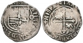 FELIPE II (1556-1598). 1 Real. (Ar. 3.26g \/ 25mm). S \/ D. Mexico O. (Cal-2019-224). F. Coinage voids.
