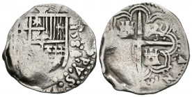 FELIPE II (1556-1598). 1 Real. (Ar. 3.35g \/ 23mm). 1588. Seville. (Cal-2019-264). F. Coinage voids.