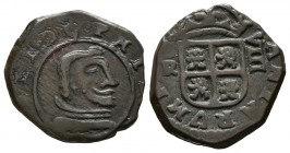 FELIPE IV (1621-1665). 8 Maraved\u00eds. (Ae. 1.83g \/ 18mm). 1661. Burgos R. (Cal-2019-302). VF.