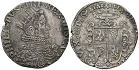FELIPE IV (1621-1665). Ducat\u00f3n. (Ar. 31.86g \/ 42mm). 1622. Milan. (MIR 361\/1; Vicenti 19). VF. Beautiful and rare specimen.