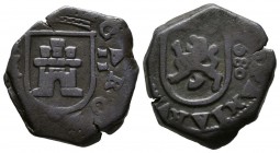 CHARLES II (1665-1700). 2 Maraved\u00eds. (Ae.6.70g \/ 20mm). 1680. Cuenca (Cal-2019-60). VG. Limited.