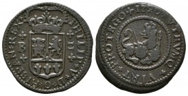 FELIPE V (1700-1746). 2 Maraved\u00eds. (Ae. 3.68g \/ 23mm). 1720. Barcelona. (Cal-2019-54). F.