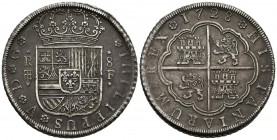 FELIPE V (1700-1746). 8 Royals. (Ar. 26.74g \/ 40mm). 1728. Segovia F. (Cal-2019-1597). XF. Beautiful patina. Scarce as well.