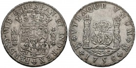 FERNANDO VI (1746-1759). 8 Royals. (Ar. 26.77g \/ 40mm). 1756. Mexico MM. (Cal-2019-491). VF\/ XF.