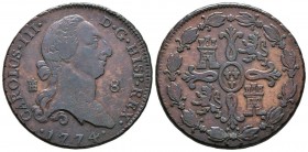 CHARLES III (1759-1788). 8 Maraved\u00eds (Ae. 11.92g \/ 30mm). 1774. Segovia. (Cal-2019-71). F\/ VF.