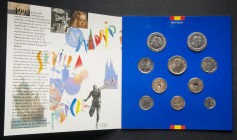 CONTEMPORARY. Set consisting of 10 coins of different values and legal tender in 1992, not circulated. FNMT. UNC.