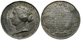 ISABEL II (1833-1868). Medal. (Ar. 79.83g \/ 58mm). 1859. (VQ 14344). War with Morocco. VF.