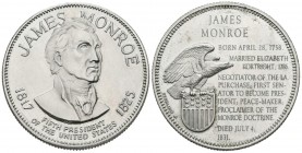 UNITED STATES OF AMERICA. James Monroe, 5th President of The United States (Ar. 32.80g \/ 39mm). SD. Proof.