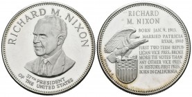 UNITED STATES OF AMERICA. Richard M. Nixon, 37th President of The United States (Ar. 32.90g \/ 39mm). SD. Proof.