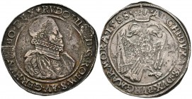 GERMANY, Rudolf II (1576-1612). 1 Thaler (Ar. 27.95g \/ 42mm). 1588. Kremnitz. (Davenport 8066). F. Scarce.