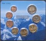 ANDORRA. Complete set that includes the official issue of the Euro 2014, numbered. It includes all values between 1 cent and 2 euros. UNC.