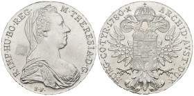 AUSTRIA. 1 Thaler. (Ar. 28.01g \/ 41mm). 1780. Maria Teresa. Modern re-minting. (Km # T1). UNC.