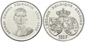 BELGIUM. 250 Francs. (Ar. 18.94g \/ 33mm). 1995. (Km # 199). Proof. Slight marks.