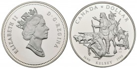 CANADA. 1 USD (Ar. 23.53g \/ 36mm). 1990. Henry Kelsey. (Km # 170). Proof. Includes certificate of authenticity and original box.