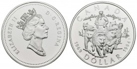 CANADA. 1 USD (Ar. 25.17g \/ 36mm). 1994. (Km # 251). Proof. Includes certificate of authenticity and original box.