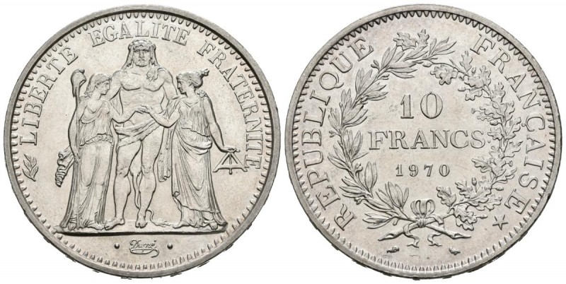 FRANCE. 10 Francs. (Ar. 24.94g \/ 37mm). 1970. (Km # 932). AU.
