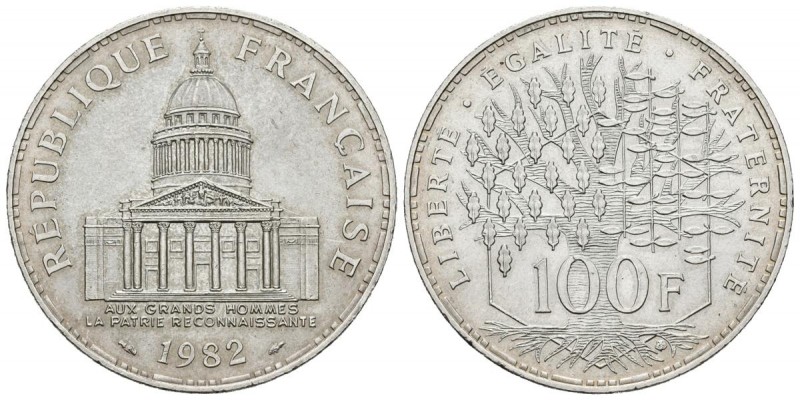 FRANCE. 100 Francs (Ar. 15.00g \/ 31mm). 1982. (Km # 451). AU\/ AU.