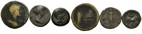 ANCIENT HISPANIA and ROMAN EMPIRE. Set of 3 coins: 1 Ace of Castullus and 2 coins of different Roman emperors. TO EXAMINE.