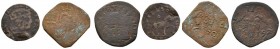 SPANISH MONARCHY. Lot composed of 3 coppers of different mint and kings values. TO EXAMINE.