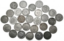 CENTENARY OF THE PESETA. Magnificent set of 29 pieces of 50 Cents minted by Kings Alfonso XII and XIII. Different dates as well as states of conservat...