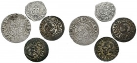FOREIGN CURRENCIES. Lot consisting of 4 coins from medieval times from different countries. TO EXAMINE.