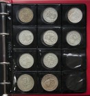 WORLD. Collection presented in two albums consisting of 195 coins from the following countries: France, Great Britain, Italy, Mexico and Switzerland. ...