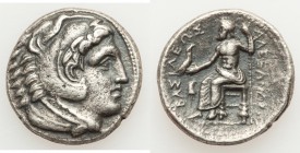 MACEDONIAN KINGDOM. Alexander III the Great (336-323 BC). AR tetradrachm (25mm, 15.92 gm, 3h). XF, porosity. Early posthumous issue of 'Amphipolis', b...