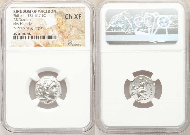 MACEDONIAN KINGDOM. Philip III Arrhidaeus (323-317 BC). AR drachm (18mm, 12h). N...