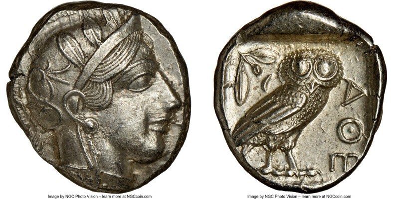 ATTICA. Athens. Ca. 440-404 BC. AR tetradrachm (25mm, 17.18 gm, 1h). NGC Choice ...