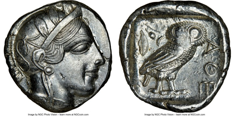 ATTICA. Athens. Ca. 440-404 BC. AR tetradrachm (25mm, 17.18 gm, 1h). NGC Choice ...
