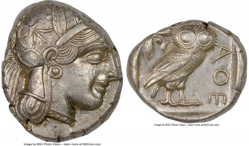 ATTICA. Athens. Ca. 440-404 BC. AR tetradrachm (24mm, 17.20 gm, 2h). NGC Choice ...