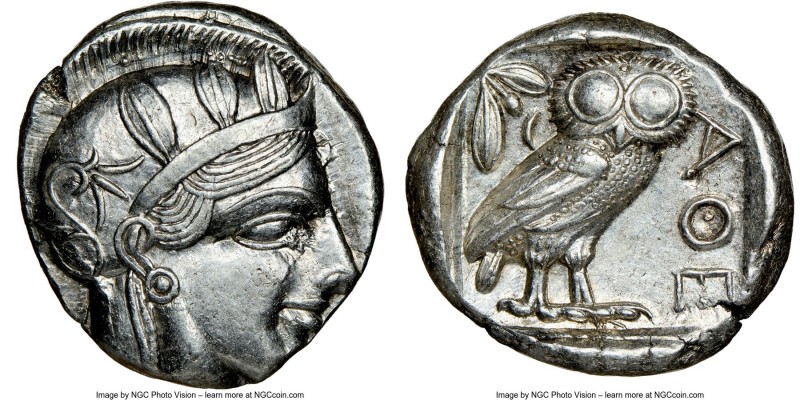 ATTICA. Athens. Ca. 440-404 BC. AR tetradrachm (24mm, 17.18 gm, 9h). NGC Choice ...