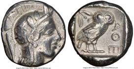 ATTICA. Athens. Ca. 440-404 BC. AR tetradrachm (24mm, 17.15 gm, 7h). NGC Choice VF 5/5 - 4/5, Full Crest. Mid-mass coinage issue. Head of Athena right...