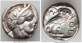 ATTICA. Athens. Ca. 440-404 BC. AR tetradrachm (24mm, 17.06 gm, 6h). XF, brushed. Mid-mass coinage issue. Head of Athena right, wearing crested Attic ...