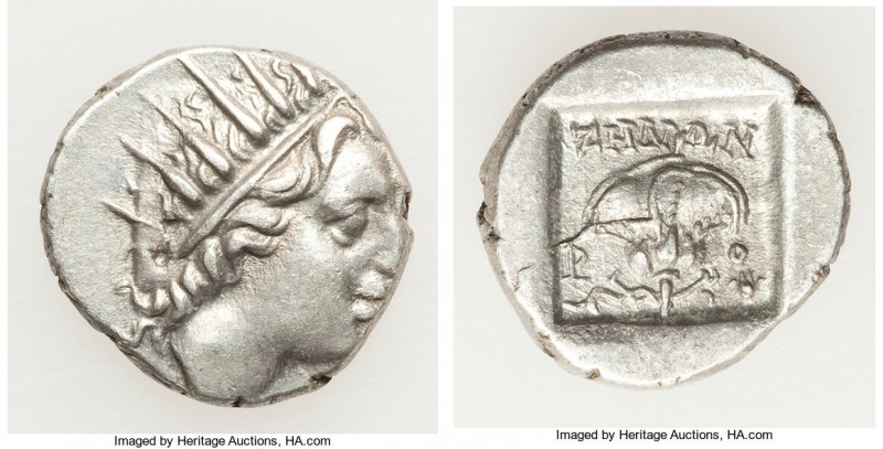CARIAN ISLANDS. Rhodes. Ca. 88-84 BC. AR drachm (15mm, 2.90 gm, 1h). XF. Plintho...
