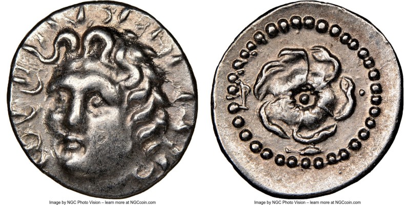 CARIAN ISLANDS. Rhodes. Ca. 84-30 BC. AR drachm (19mm, 12h). NGC Choice XF. Radi...