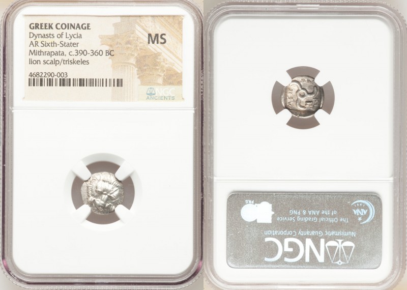 LYCIAN DYNASTS. Mithrapata (ca. 390-360 BC). AR sixth-stater (13mm, 4h). NGC MS....
