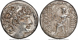 SELEUCID KINGDOM. Philip I Philadelphus (ca. 95/4-76/5 BC). AR tetradrachm (26mm, 1h). NGC Choice XF. Posthumous issue of Antioch on the Orontes under...