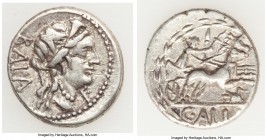 C. Allius Bala (ca. 92 BC). AR denarius (18mm, 3.81 gm, 7h). Choice Fine. Diademed female head right; BALA behind, F below chin / C•ALLI, Diana drivin...