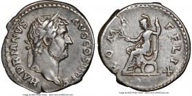 Hadrian (AD 117-138). AR denarius (19mm, 7h). NGC VF. Rome, ca, AD 134-138. HADRIANVS-AVG COS III P P, laureate head of Hadrian right / ROMA-FELIX, Ro...