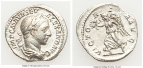 Severus Alexander (AD 222-235). AR denarius (20mm, 2.28 gm, 5h). XF. Rome, 225. IMP C M AVR SEV ALEXAND AVG, laureate and draped bust of Severus Alexa...