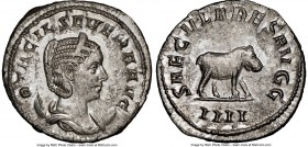 Otacilia Severa (AD 244-49). AR antoninianus (23mm, 4.54 gm, 6h). NGC MS 5/5 - 4/5. Rome, 4th officina, AD 247-248. OTACIL SEVERA AVG, draped bust of ...