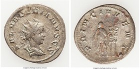 Saloninus (AD 258-260). BI antoninianus (23mm, 2.79 gm, 6h). About VF. Milan. SAL VALERIANVS CS, radiate and draped bust of Saloninus right, seen from...