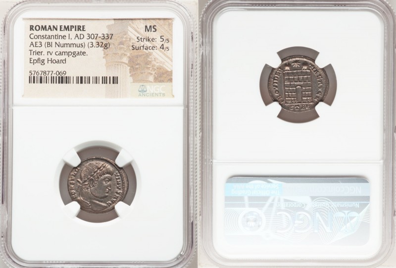 Constantine I the Great (AD 307-337). AE3 or BI nummus (18mm, 3.32 gm, 6h). NGC ...