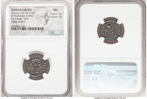 Crispus (AD 316-326). BI Nummus (19mm, 2.84 gm, 5h). NGC MS 5/5 - 4/5. Trier, 2nd officina, AD 323. IVL CRIS-PVS NOB C, laureate of Crispus bust right...