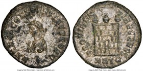 Constantine II, as Caesar (AD 337-340). AE3 or BI nummus (19mm, 2.46 gm, 6h). NGC Choice AU 4/5 - 2/5, Silvering. Heraclea, 5th officina, AD 317. DN F...